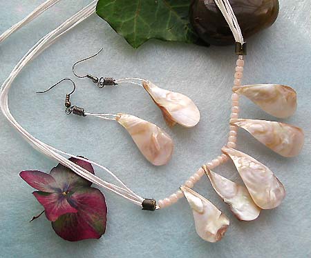 Jewelry sale jewelry set wholesale, seashell pendant jewelry set sold by wholesale lot