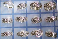 wholesale hip hop jewelry, sterling silver Celtic hip hop ring jewelry